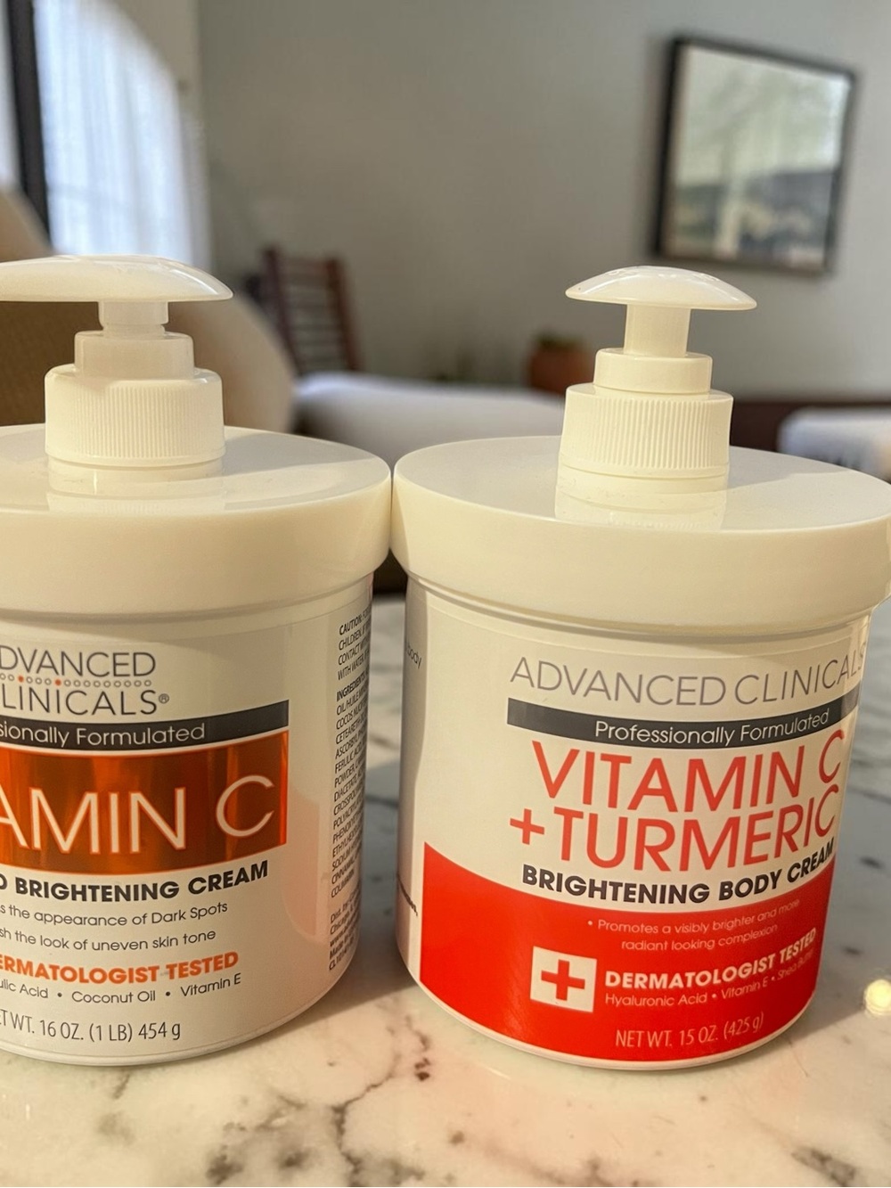 Advanced Clinical Vitamin C + Turmeric Brightening Body Cream - White & Orange